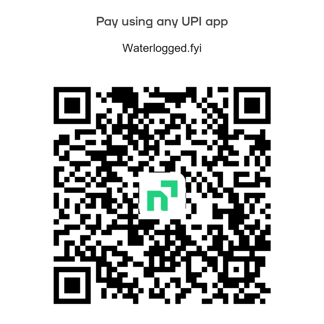 UPI QR code to pay Waterlogged.fyi (waterogged@nyes)